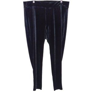 TORRID 3X Black Stretch Velvet Wide Elastic Waist Skinny Leggings 27" inseam